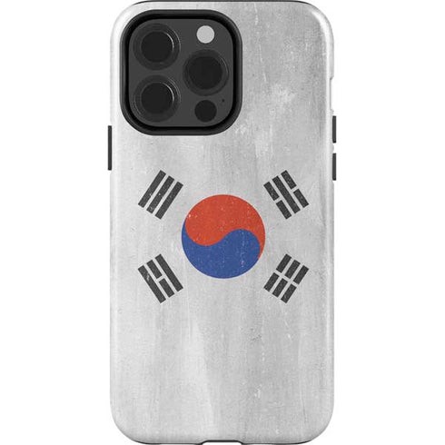 South Korean Flag Distressed iPhone 13 Pro Impact Case